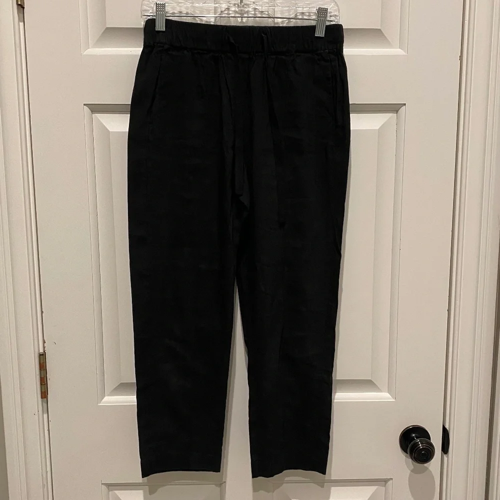Aritzia Babaton Errol Linen Blend Drawstring Pants 16367